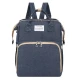 Rucsac multifunctional pentru mamici capacitate mare design simplu cu patut pliabil ALBASTRU