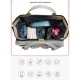 Rucsac multifunctional pentru mamici capacitate mare design simplu cu patut pliabil ALBASTRU