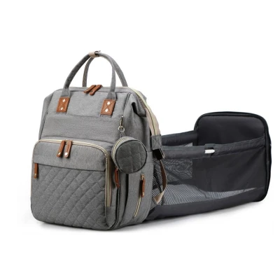 Rucsac multifunctional pentru Scutece Bebelusi atasabil pe manerul caruciorului cu patut pliabil NEGRU