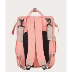 Rucsac multifunctional pentru mamici capacitate mare design simplu cu patut pliabil ROZ