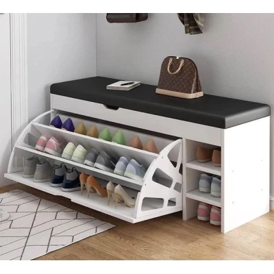 Dulap ALB pentru pantofi tip bancheta 80 X 34 X 51