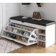 Dulap ALB pentru pantofi tip bancheta 80 X 34 X 51