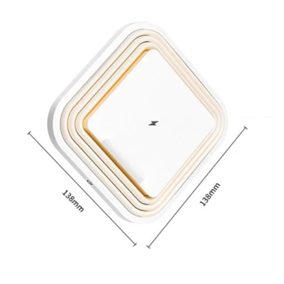 Lampa de noapte LED A92 pliabila incarcare wireless 25W alba 138x138mm