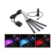 Lumini ambientale auto Q CD58 Kit interior LED RGB cu telecomanda Model 9 Led