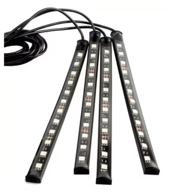 Lumini ambientale auto Q CD59 Kit interior LED RGB cu telecomanda Model 12 Led