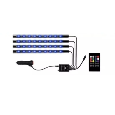 Lumini ambientale auto Q CD59 Kit interior LED RGB cu telecomanda Model 12 Led