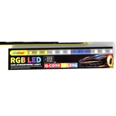 Lumini ambientale auto Q CD59 Kit interior LED RGB cu telecomanda Model 12 Led