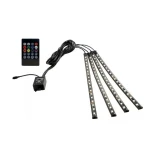 Lumini ambientale auto Q CD59 Kit interior LED RGB cu telecomanda Model 12 Led