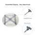 UB Scaun pentru baie cu suport brate ajustabil alb 57 x 46 x 70 / 84 cm