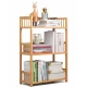 Biblioteca sufragerie raft carti din lemn de bambus 3 Rafturi 60 x 25 x 78cm