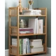 Biblioteca sufragerie raft carti din lemn de bambus 3 Rafturi 60 x 25 x 78cm