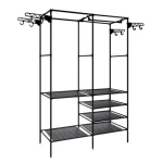 Suport dublu pentru umerase haine 170cm din metal si plastic 86x44cm