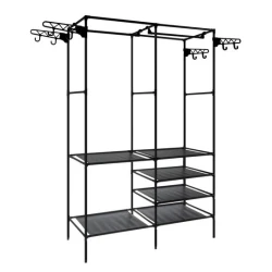 Suport dublu pentru umerase haine 170cm din metal si plastic 86x44cm