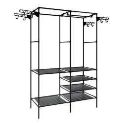 Suport dublu pentru umerase haine 170cm din metal si plastic 86x44cm
