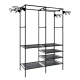 Suport dublu pentru umerase haine 170cm din metal si plastic 86x44cm