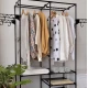 Suport dublu pentru umerase haine 170cm din metal si plastic 86x44cm