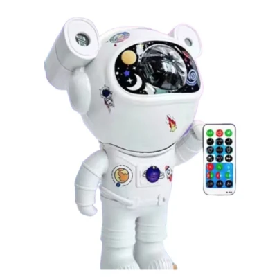 Proiector LED in forma de astronaut cu sunete si lumini stickere autoadezive conexiune Bluetooth