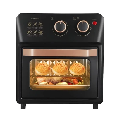 Friteuza cu aer cald S18 tip cuptor electric geam de sticla capacitate 12 L 1360W