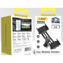 Suport auto mobil pentru 2 dispozitive cu lungime reglabila Andowl Q ZJ216