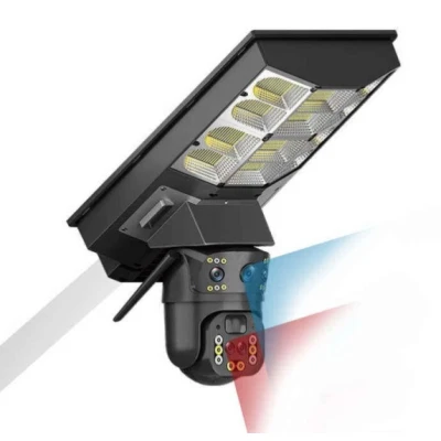 Camera supraveghere cu lampa solara Inteligenta 4MP cu PTZ si Conectivitate 4G  Supraveghere Completa cu Iluminare LED