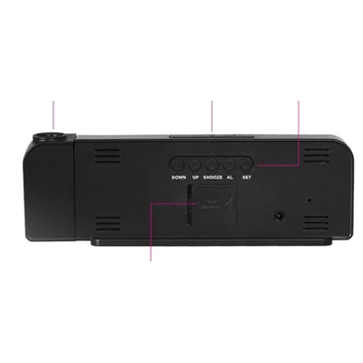 Ceas digital cu afisaj LED RD A395 cu funtie de alarma si intensitate reglabila proiector rotativ cu ora