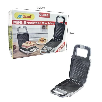 Mini aparat de sandvisuri portabil 800W Andowl Q JK01 placi antiaderente