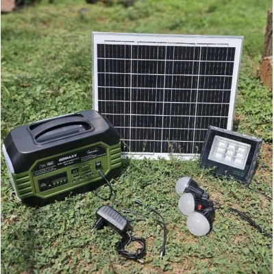 Kit Portabil Energie Solara GD LITE 9002 putere 100W Panou Solar Boxa FM/MP3 Iluminare LED