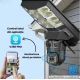 Lampa solara stradala cu camera de supraveghere SIM 4G Microfon + Difuzor incorporat