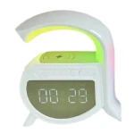 Boxa Bluetooth statie Incarcare wireless 15W Lampa LED RGB 4 in 1 ANDOWL 5A PRO