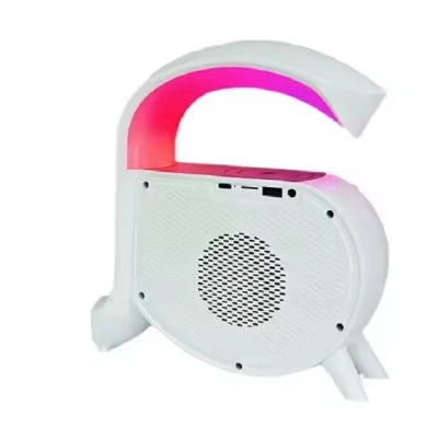 Boxa Bluetooth statie Incarcare wireless 15W Lampa LED RGB 4 in 1 ANDOWL 5A PRO
