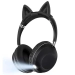 Casti bluetooth cu urechi de pisica si lanterna Andowl Q EM85