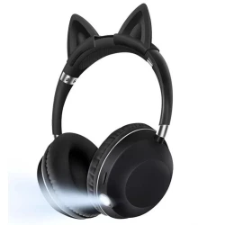 Casti bluetooth cu urechi de pisica si lanterna Andowl Q EM85