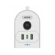 Prelungitor cu 3 prize USB intrerupator si protectie la supratensiune 2 m Andowl Q PX360