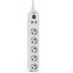Prelungitor cu 5 prize USB intrerupator si protectie la supratensiune 2 m Andowl Q PX560