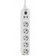 Prelungitor cu 5 prize USB intrerupator si protectie la supratensiune 2 m Andowl Q PX560