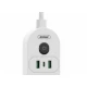 Prelungitor cu 5 prize USB intrerupator si protectie la supratensiune 2 m Andowl Q PX560