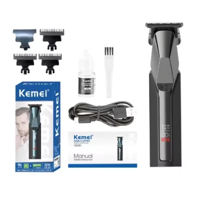 Masina de tuns KEMEI KM 282 cu display digital si incarcare USB