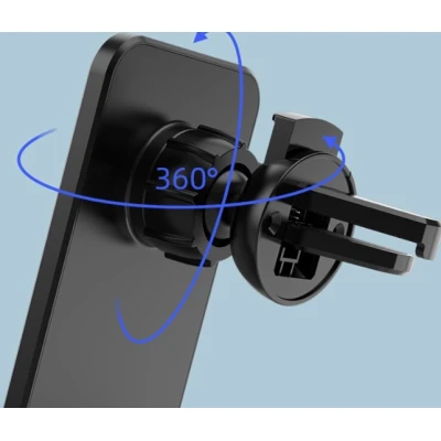 Suport telefon auto Andowl Q PD21 negru cu incarcare wireless reglabil