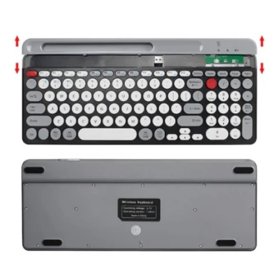 Tastatura wireless QK8066 Bluetooth cu suport tableta/telefon
