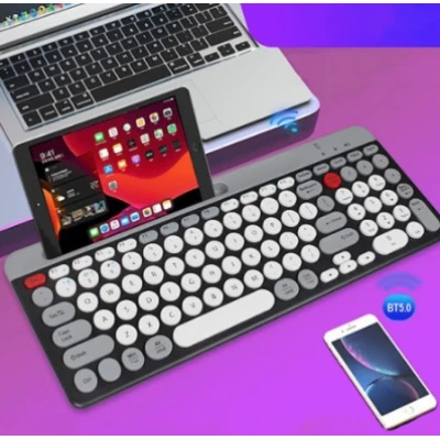Tastatura wireless QK8066 Bluetooth cu suport tableta/telefon