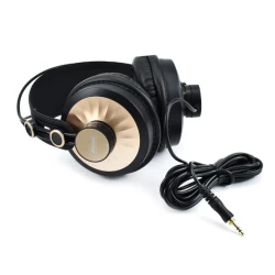 Casti stereo cu fir D68 cu jack 3,5 mm negre