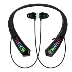 Casti audio Bluetooth sport Q EF19 LED RGB stereo fitness alergare