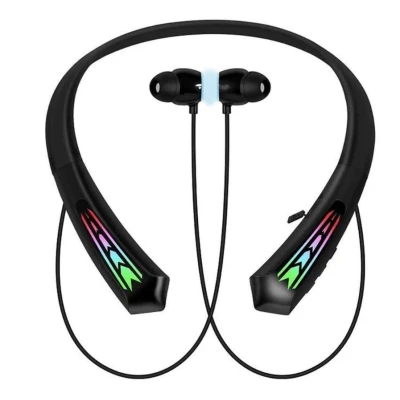 Casti audio Bluetooth sport Q EF19 LED RGB stereo fitness alergare