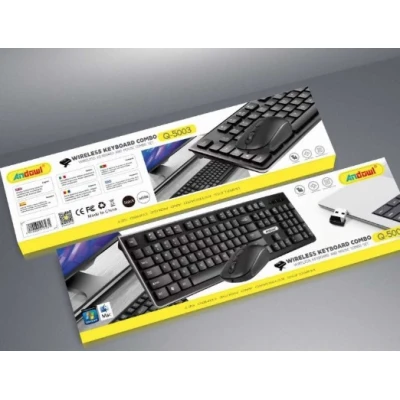 Set tastatura si mouse wireless Andowl Q 5003