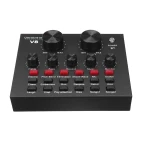Placa de sunet multifunctionala Q MIC1 bluetooth mixer microfoane 6 Sound Modes +12 Sound Effects Live