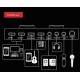 Placa de sunet multifunctionala Q MIC1 bluetooth mixer microfoane 6 Sound Modes +12 Sound Effects Live
