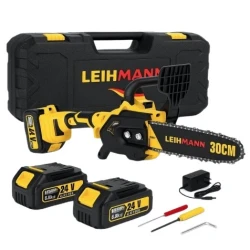 Drujba electrica LEIHMANN cu 2 acumulatori 48V lama 30cm