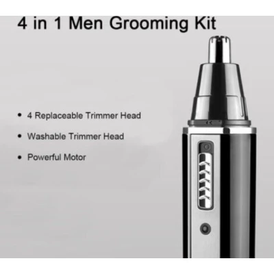 Set trimmer electric 4 in 1 Kemei KM 6630 negru cu 4 capete