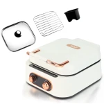 Multicooker 3 In 1 Hot Pot Grill putere 1600W Alb