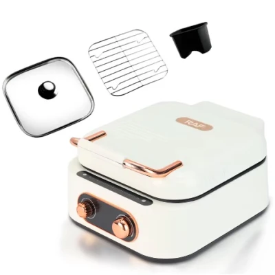 Multicooker 3 In 1 Hot Pot Grill putere 1600W Alb